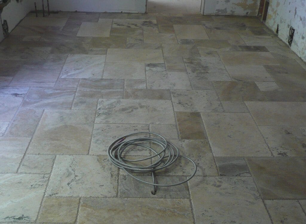 Wiring from Guelph Residential Electrician waiting for cabinet installations